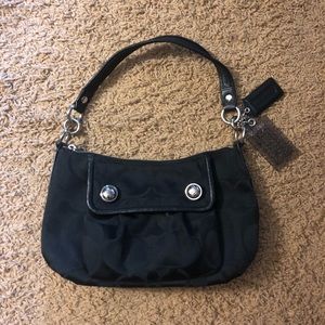 Black Coach signature Pattern bag EUC